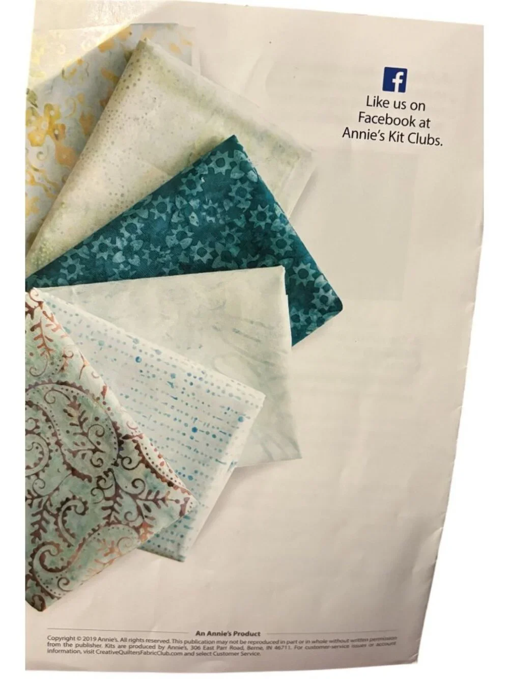 Annie's Creative Quilter Tonga Spa Day Fabric Collection Club Book Daniela Stout